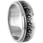 Stainless Steel Ring - Flame Spinner