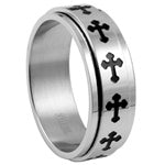 Stainless Steel Ring - Cross Spinner