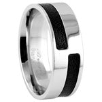 Stainless Steel Ring - Carbon Corners