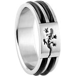 Stainless Steel Ring - Lizard Cutout