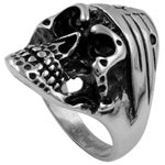 Stainless Steel Biker Ring - Skull with Bandana