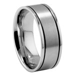 Stainless Steel Ring - Brushed Ridges