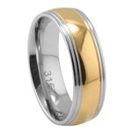 Stainless Steel Ring - Gold Polish 2 Tone