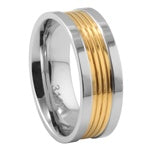 Stainless Steel Ring - Golden Road