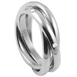 Stainless Steel Ring - Rolling Tri-band