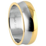 Stainless Steel Ring - 2 Tone Gold