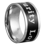 Stainless Steel Ring - "Peace, Purity, Love"