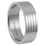 Stainless Steel Ring - Fine Lines