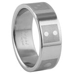 Stainless Steel Ring - Dice Etch