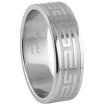 Stainless Steel Ring - Matte Maze