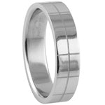 Stainless Steel Ring - Etch Grid