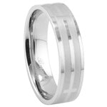 Stainless Steel Ring - Matte Grid