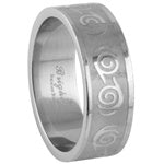 Stainless Steel Ring - Tribal Matte 3