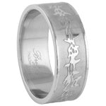 Stainless Steel Ring - Matte Tribal 3
