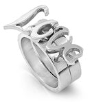 Stainless Steel - 2 In 1 Ring - Commitment Heart Love Ring 4