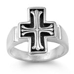 Stainless Steel - Cross Ring