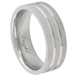 Stainless Steel Ring - Matte Ridges