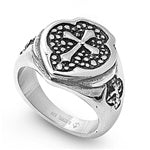 Stainless Steel Ring - Cross Crest