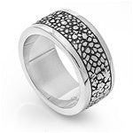 Stainless Steel Ring - Reptile Skin