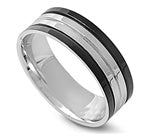 Plain Stainless Steel Ring with Design