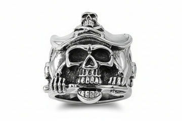 Stainless Steel Ring - Skull w/ Dagger