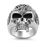 Stainless Steel Ring - Skull Spades