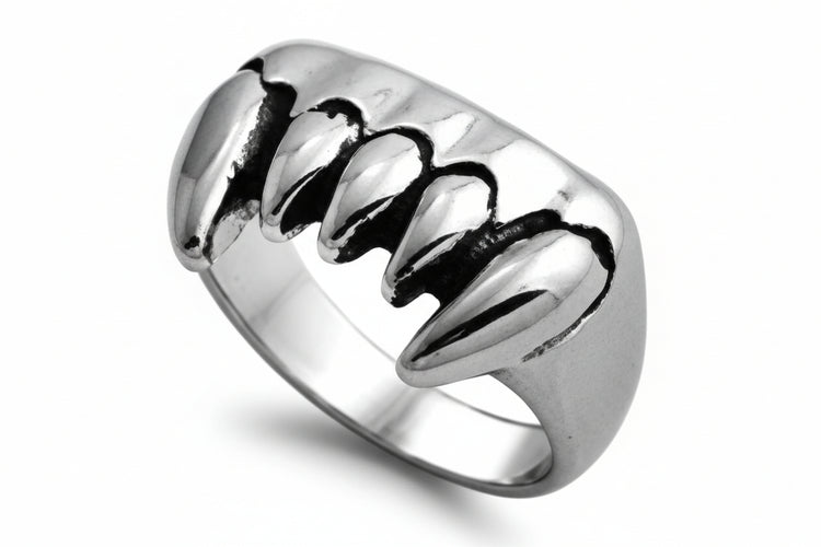 "Vampire Fangs" Stainless Steel Ring