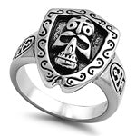 Stainless Steel Ring - Skull in a Shield