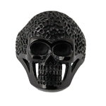 Stainless Steel Casting Ring - Skull - Black Anodized Plating