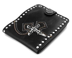 Genuine Leather Wallet w/ Cross