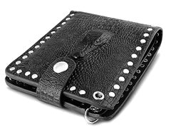 Genuine Leather Wallet - Crocodile Design