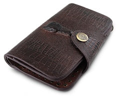 Genuine Leather Wallet - Crocodile Design