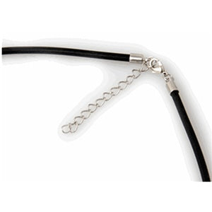 24.95mm Black Leather Cord with Adjustable Clasp