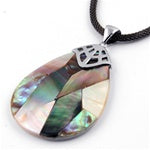 Rhodium Plated Shell Pendant