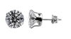 3 MM ROUND CZ STUD EARRINGS (CLEAR CZ)