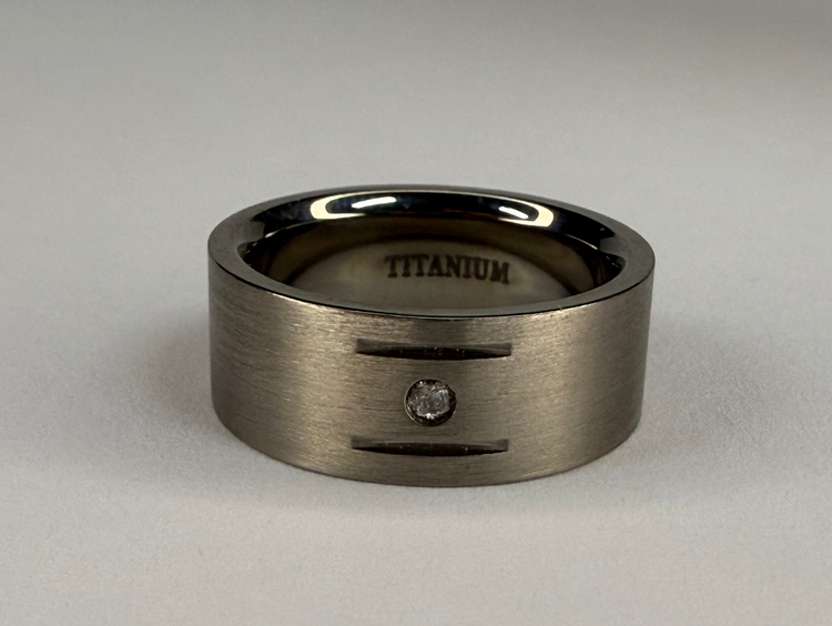 Titanium Ring w/ CZ