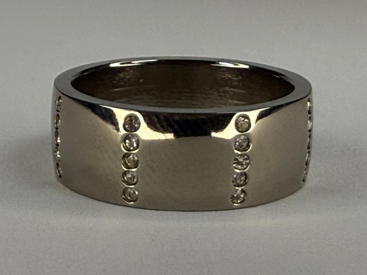 Titanium Ring w/ CZ Rows