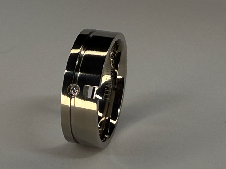 Titanium Ring w/ CZ
