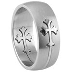 Stainless Steel Cross cutout Ring