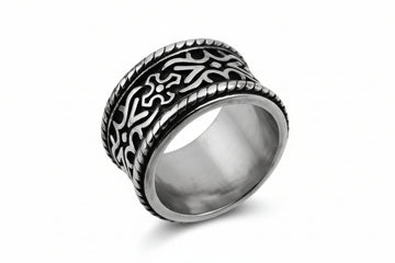 Stainless Steel Casting Ring Tribal Design