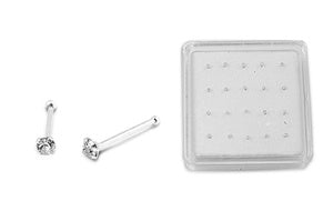 Clear CZ Nose Stud w/Ball End