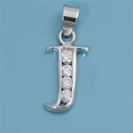 INITIAL PENDANT W/CZ - J