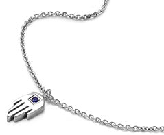 Steel Necklace with Pendant - Hand