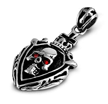 Stainless Steel Pendant - Skull on a Shield