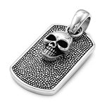 Stainless Steel Pendant - Dog Tag - Skull