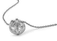 Steel Necklace with CZ Pendant