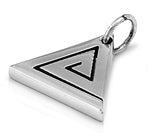 Stainless Steel Pendant - Triangle Maze Design