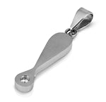 Stainless Steel Pendant - Exclamation Mark w/ CZ Design