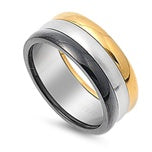 Stainless Steel Ring - 3-Color - $3.19