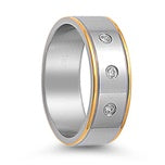 Stainless Steel Ring - Two-Tone - $3.19